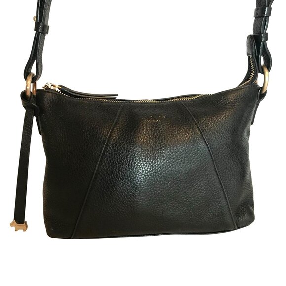 Radley London Black Leather Crossbody Bag With Adjustable Strap - Picture 2 of 12